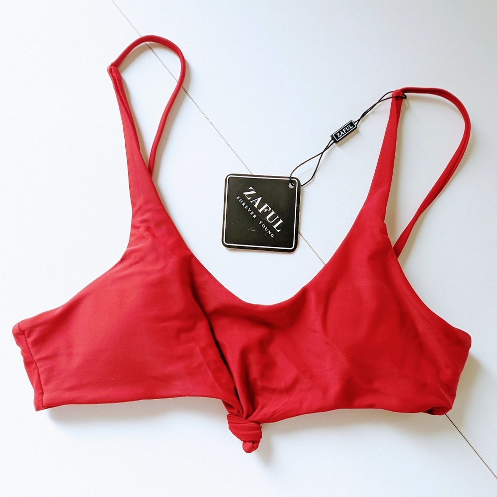 Red Bikini Top, Tie Knot